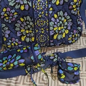 Vera Bradley Diaper Bag, bottle cooler, paci holde